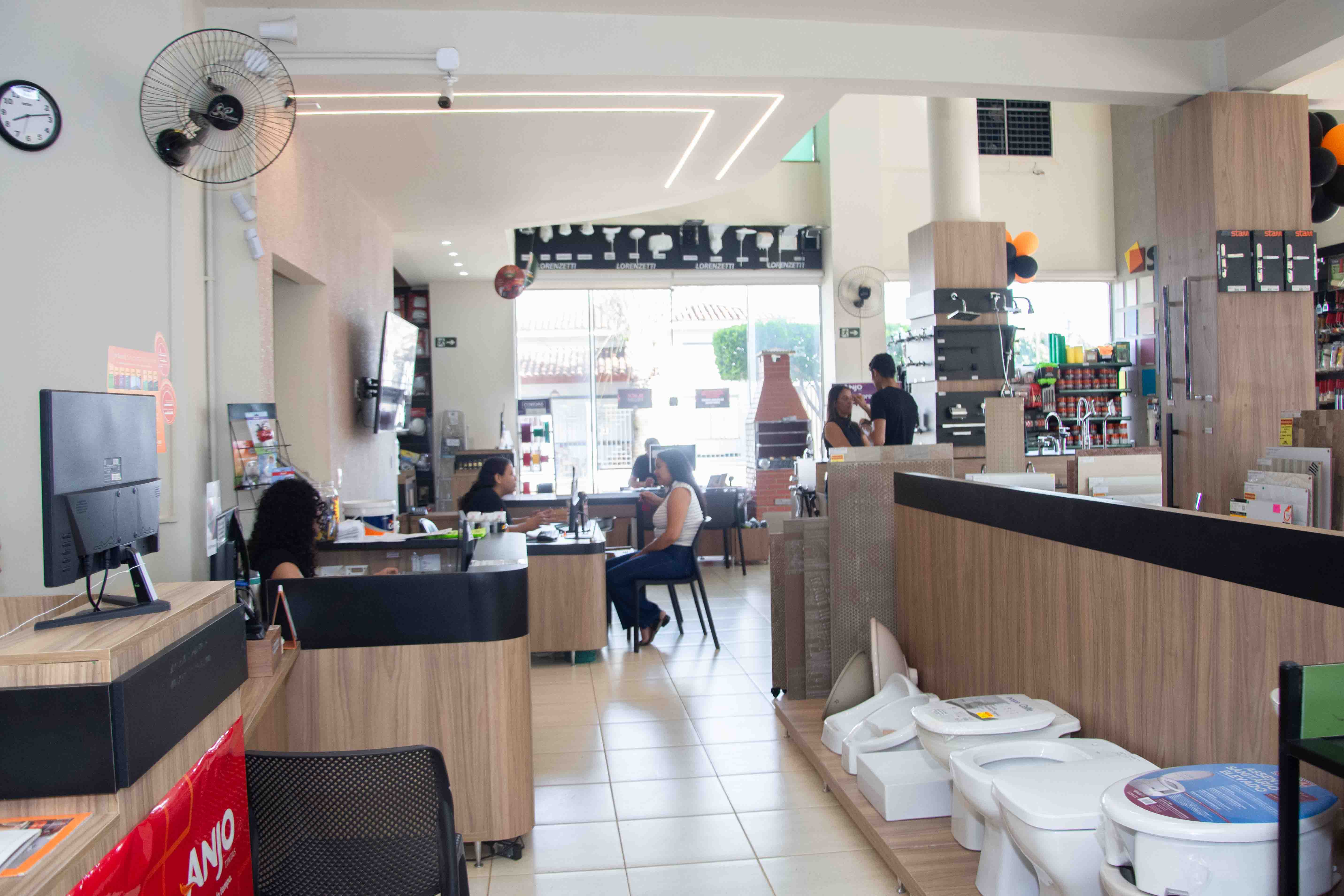 Área de atendimento ao cliente